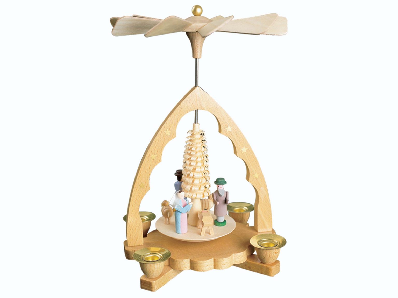 Pyramid Nativity Painted Figures Candle Shop